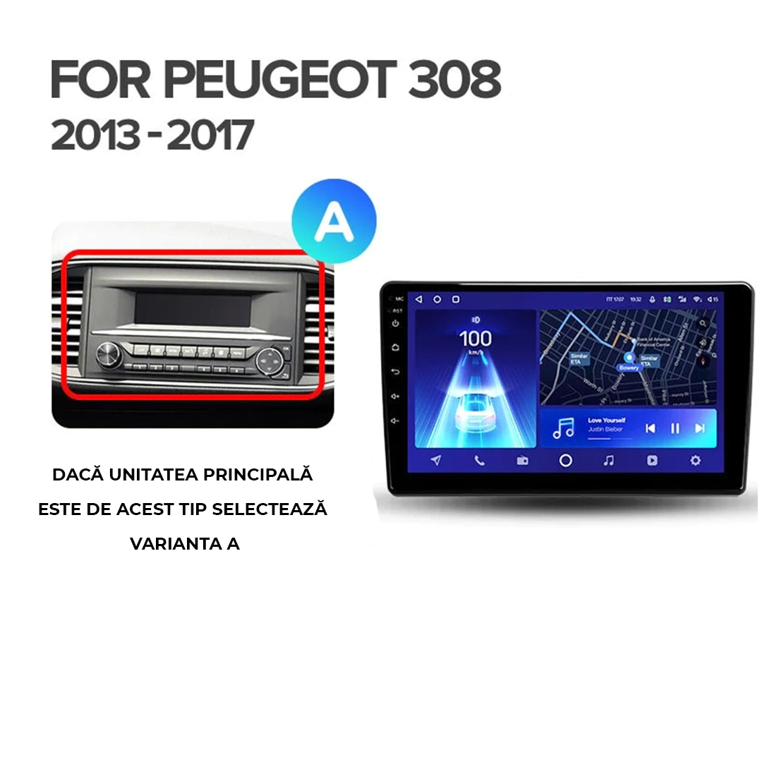 Navigatie Auto MOSS M2 Peugeot 308 2013-2017 4+32GB 9" IPS Octa-core 1.6Ghz, Android 4G Bluetooth 5.1 DSP - imagine 6