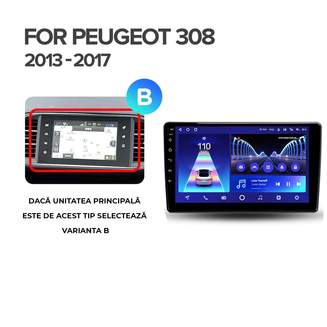 Navigatie Auto MOSS M2 Peugeot 308 2013-2017 4+32GB 9" IPS Octa-core 1.6Ghz, Android 4G Bluetooth 5.1 DSP - imagine 7