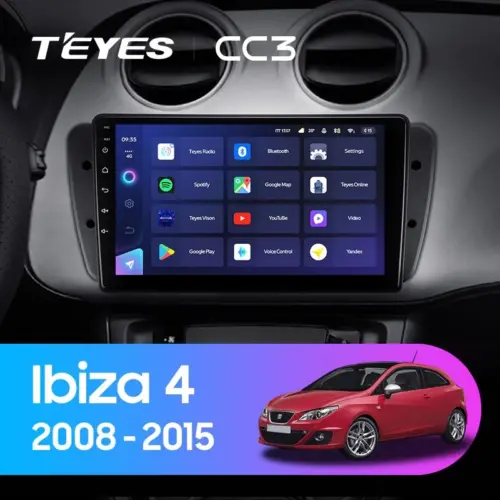 Navigatie Auto cu Asistenta AI Teyes CC4 PRO Seat Ibiza 5 2017-2020 8+128GB 9.5″ QLED, Android 13, 5G, 7.1 DSP, CarPlay