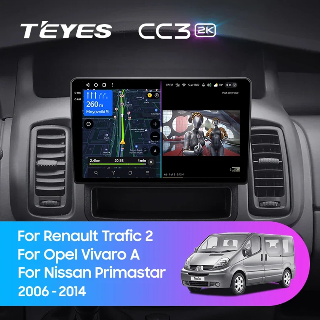 Navigatie Auto cu Asistenta AI Teyes CC4 PRO Renault Trafic 2 2001-2014 8+128GB 10.36" QLED