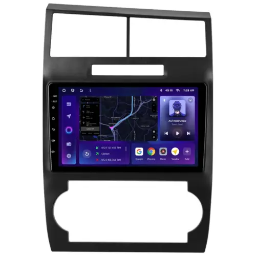 Navigatie Auto MOSS M2 Dodge Charger 2005-2010 4+32GB 9″ IPS Octa-core 1.6Ghz, Android 4G Bluetooth 5.1 DSP