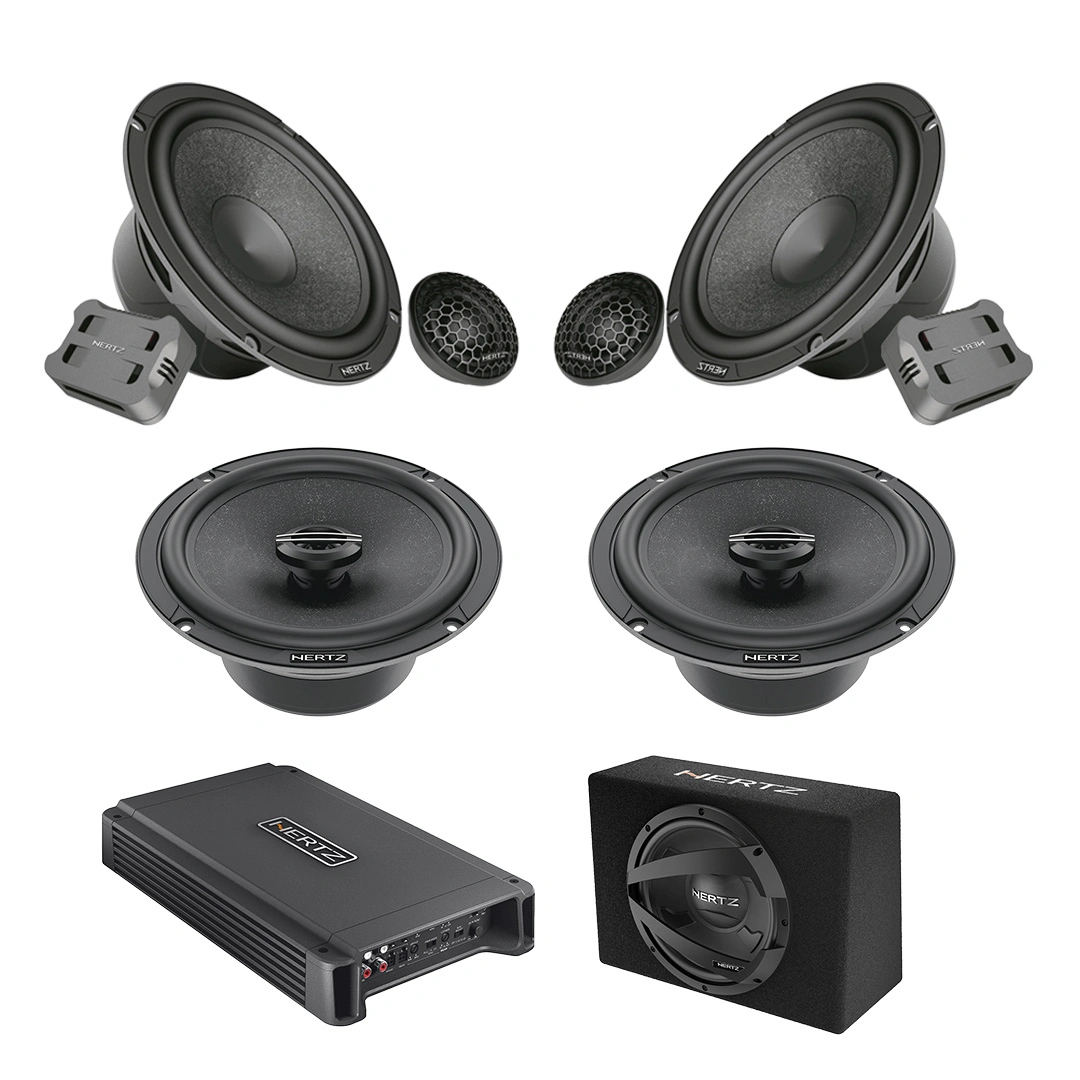 Pachet difuzoare auto cu subwoofer MG HS 2018 - Prezent Hertz Cento 1500 W