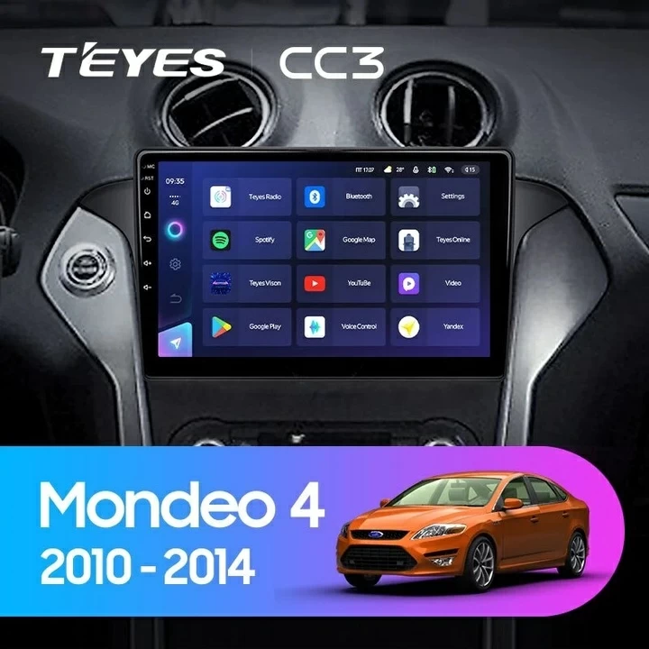 Navigatie Auto Teyes CC3 2K Ford Mondeo 3 2007-2014 4+32GB 10.36" QLED Octa-core 2Ghz Android 4G Bluetooth 5.1 DSP - imagine 2