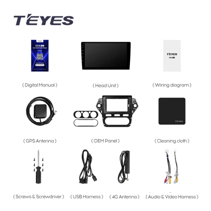 Navigatie Auto Teyes CC3 2K Ford Mondeo 3 2007-2014 6+128GB 10.36" QLED Octa-core 2Ghz Android 4G Bluetooth 5.1 DSP - imagine 8