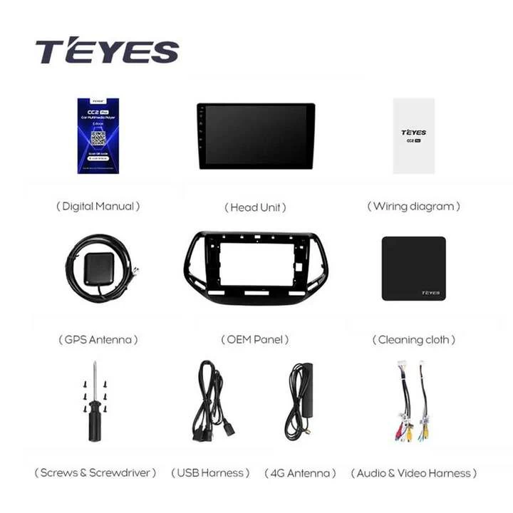 Navigatie Auto Teyes CC3 2K Jeep Compass 2 2016-2018 6+128GB 10.36" QLED Octa-core 2Ghz, Android 4G Bluetooth 5.1 DSP - imagine 8