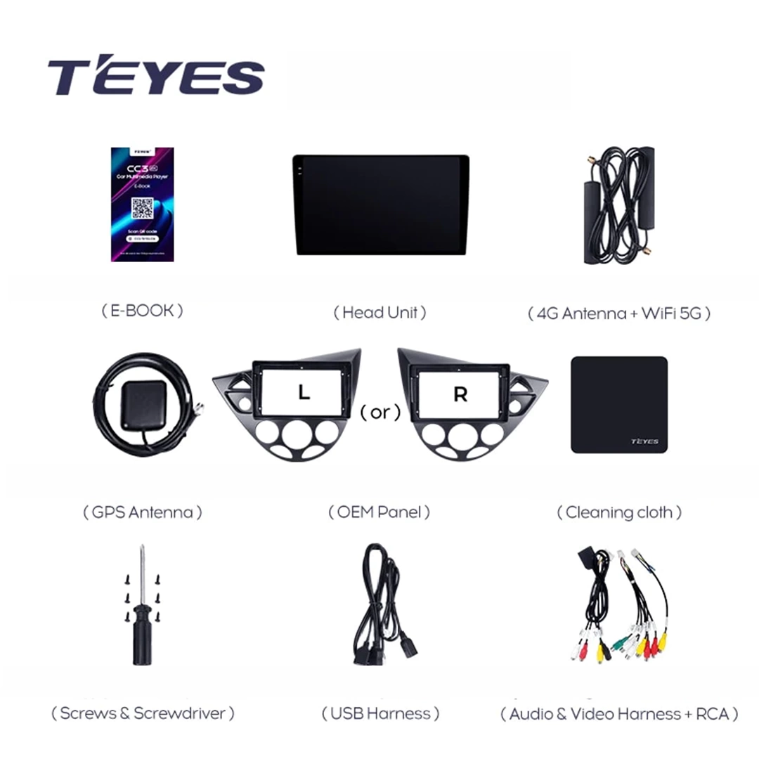 Navigatie Auto Teyes CC3L Ford Focus 1 1998-2005 4+64GB 9" IPS Octa-core 1.6Ghz, Android 4G Bluetooth 5.1 DSP - imagine 6