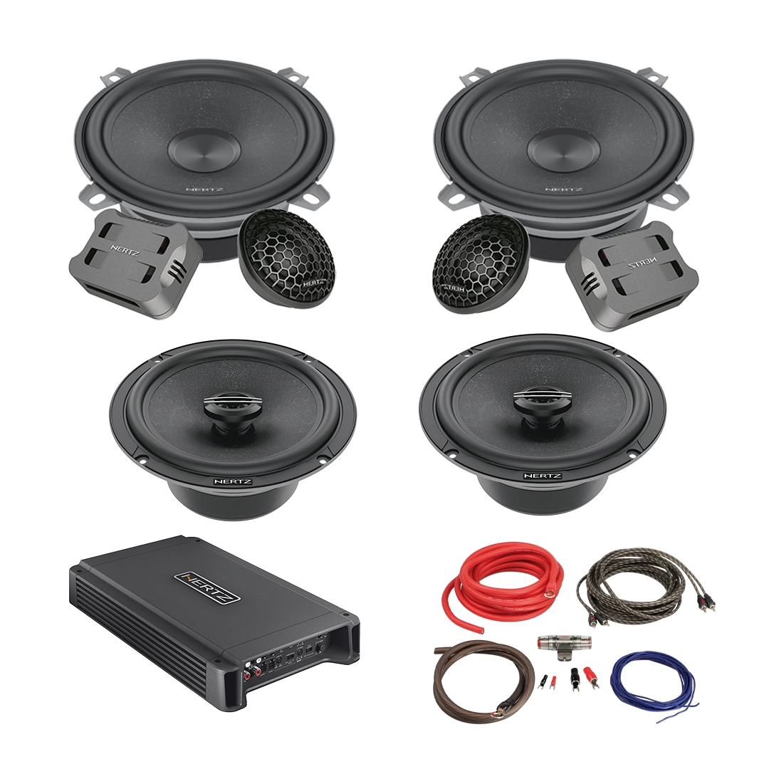 Pachet Difuzoare Auto cu amplificator Fiat Doblo 2 2015-2022 Hertz Cento 760 W