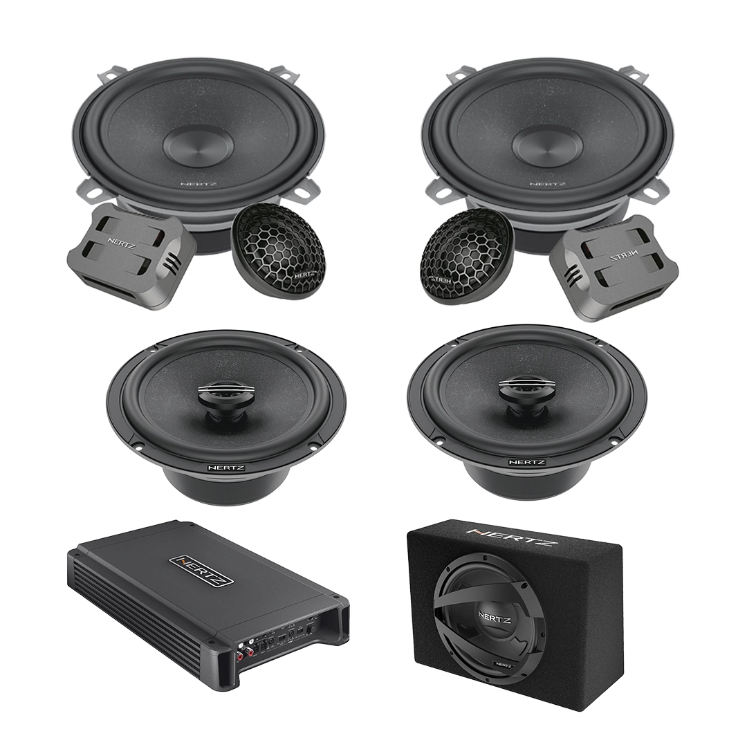 Pachet Difuzoare Auto cu subwoofer Fiat Fiorino 2008-2016 Hertz Cento 1500 W