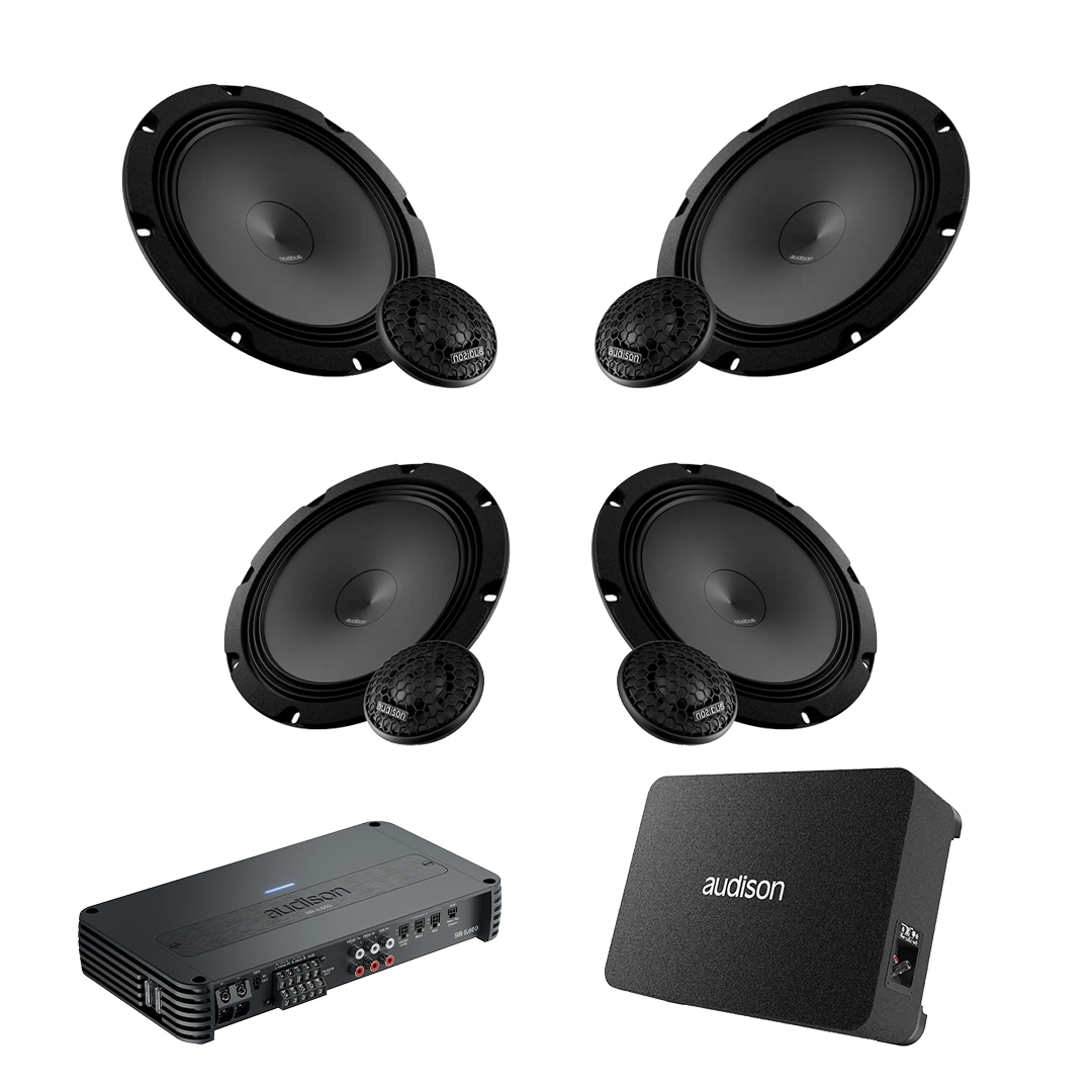 Pachet Difuzoare Auto cu subwoofer Volkswagen Touareg 1 2002-2010 Audison Prima 1010 W