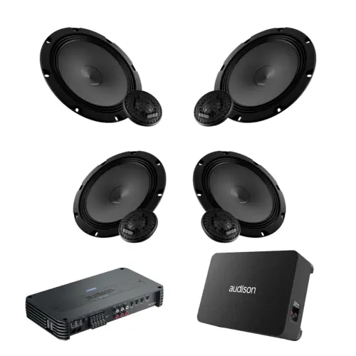 Pachet Difuzoare Auto cu subwoofer Volkswagen Touareg 2 2010-2018 Audison Prima 1010 W