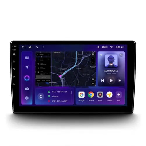 Navigatie Auto MOSS M3 4+32GB 10″ QLED Octa-core 2Ghz, Android 4G Bluetooth 5.1 DSP