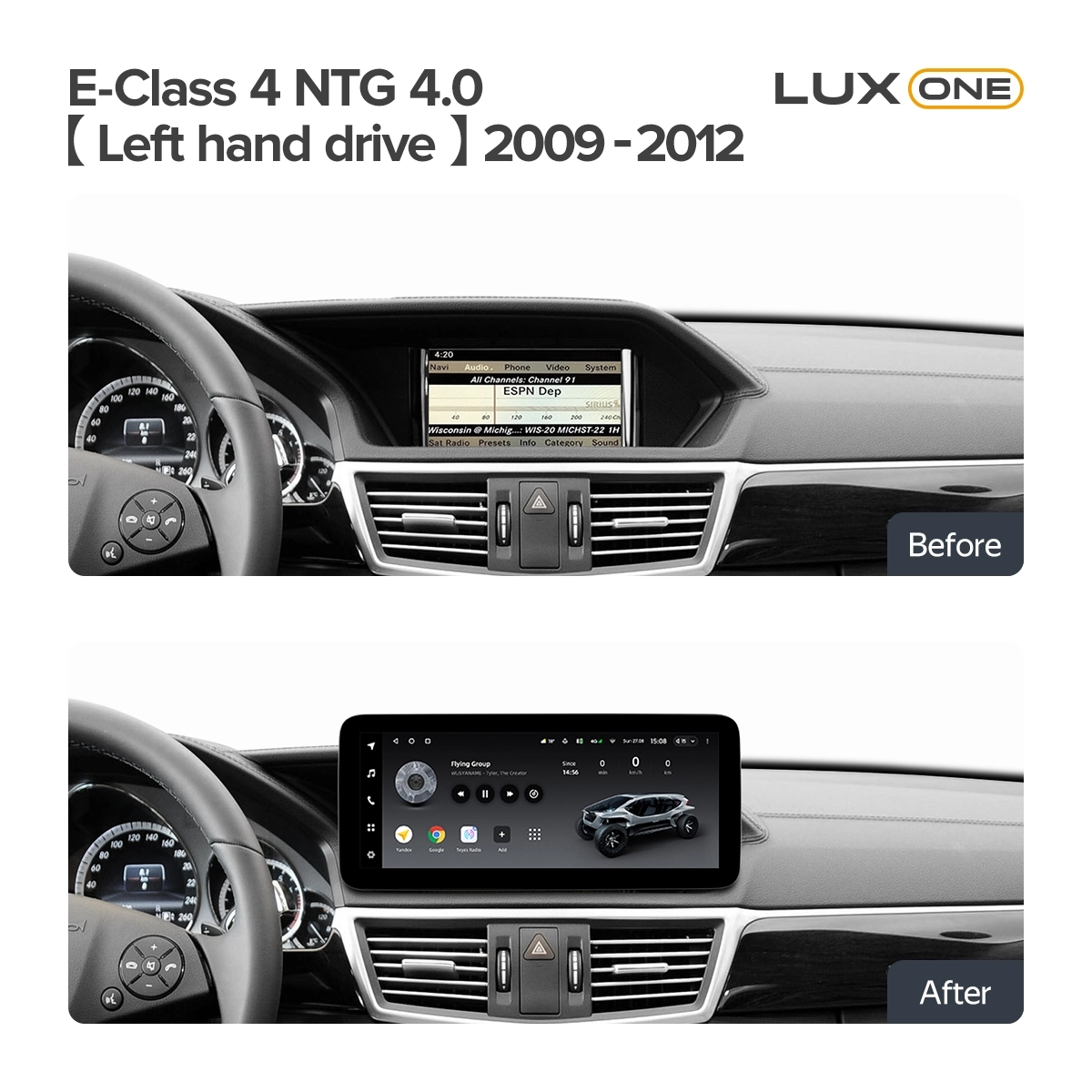 Navigatie auto Teyes Lux One Mercedes-Benz E Class W212 2009-2012 NTG 4.0 6+128GB 12.3” IPS Octa-Core 2.0 GHz Android 4G DSP Bluetooth 5.1 - imagine 2