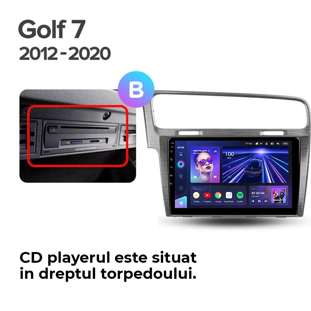 Navigatie Auto Teyes CC3 2K 360° Volkswagen Golf 7 2012-2020 6+128GB 10.36" QLED Octa-core 2Ghz, Android 4G Bluetooth 5.1 DSP - Varianta A - imagine 6