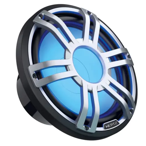 Subwoofer Marine Hertz HMS 10 S2-LD-G / SW, Negru / Alb, 250mm, 250W RMS, 2Ω – Alb