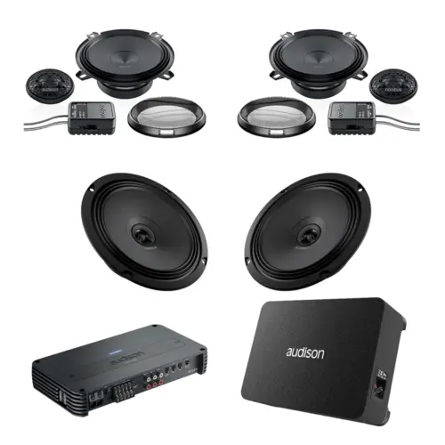 Pachet Difuzoare Auto cu subwoofer Audi A3 8L 1996-2003 Audison Prima 1010 W