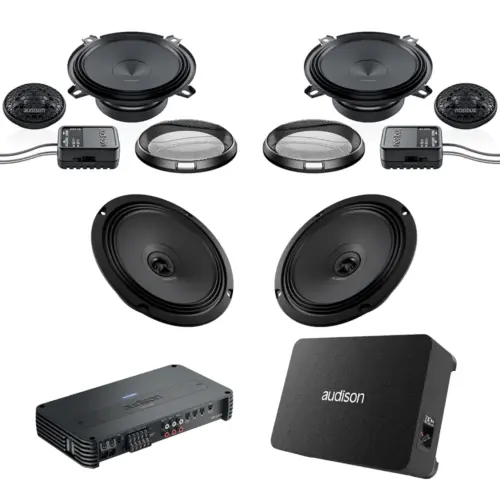 Pachet Difuzoare Auto cu subwoofer Audi A4 B5 1995-2001 Audison Prima 1010 W
