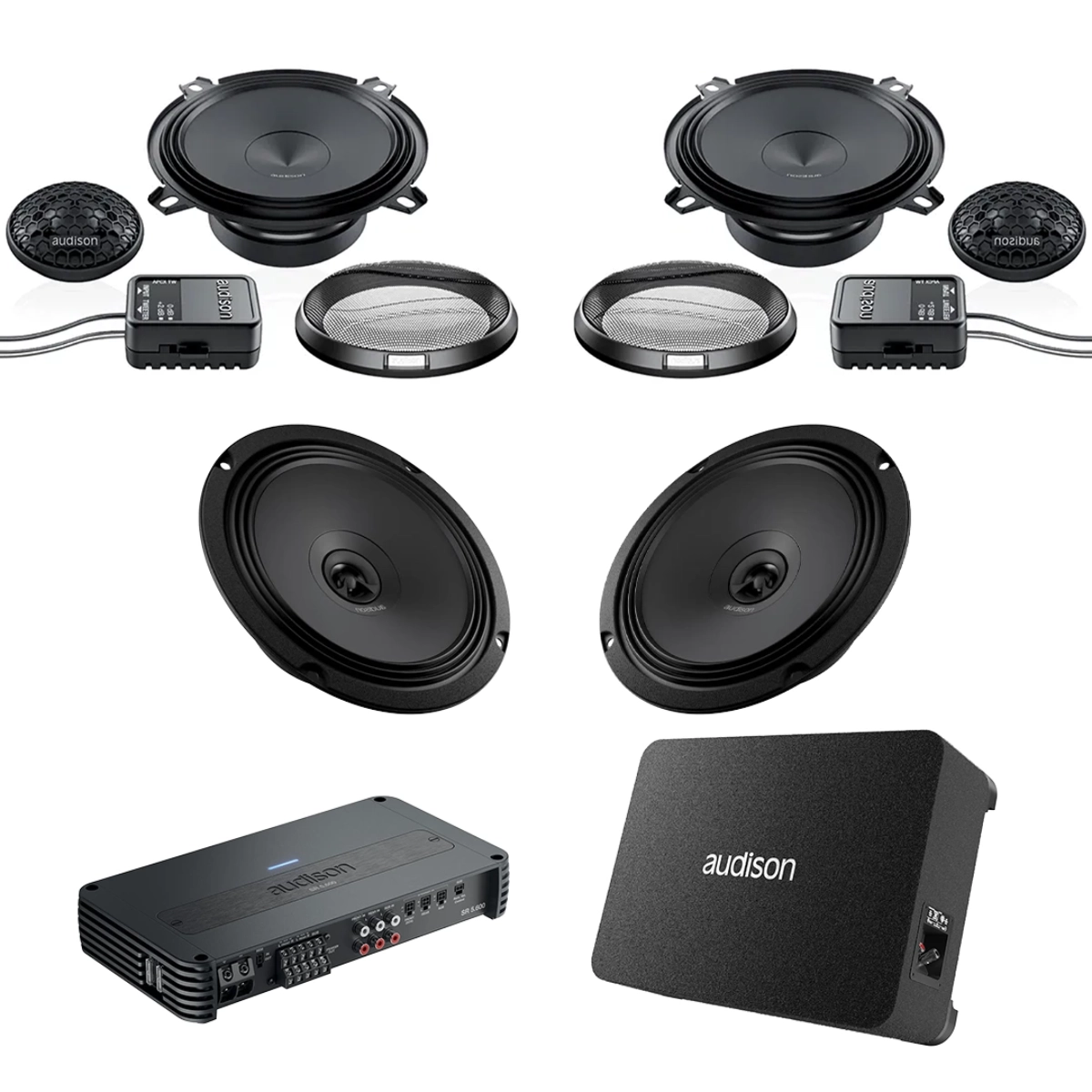 Pachet Difuzoare Auto cu subwoofer Audi A4 B5 1995-2001 Audison Prima 1010 W