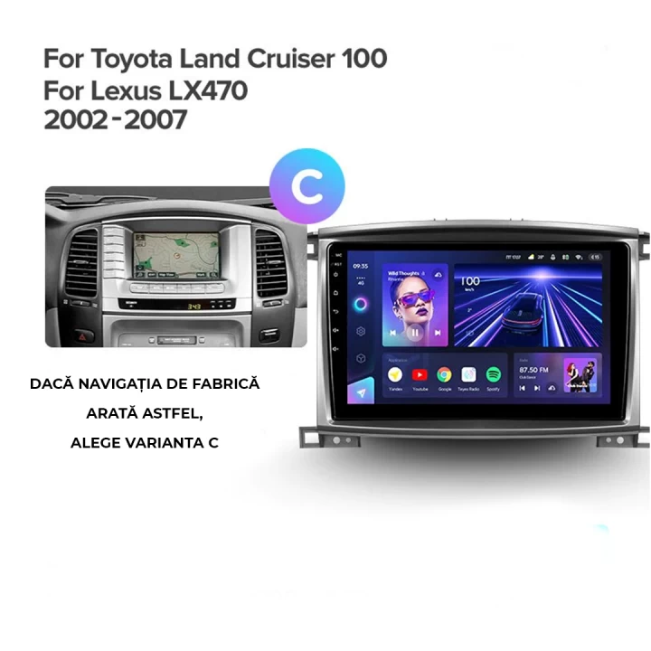 Navigatie Auto Teyes CC3 2K Toyota Land Cruiser LC J100 2002-2007 4+32GB 10.36" QLED Octa-core 2Ghz Android 4G Bluetooth 5.1 DSP - Varianta C - imagine 7