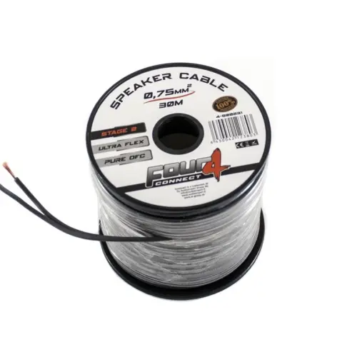 Cablu boxe Four Connect, 4-800231, Stage 2, Rola 30 M, 2 x 0.75 mm2, OFC