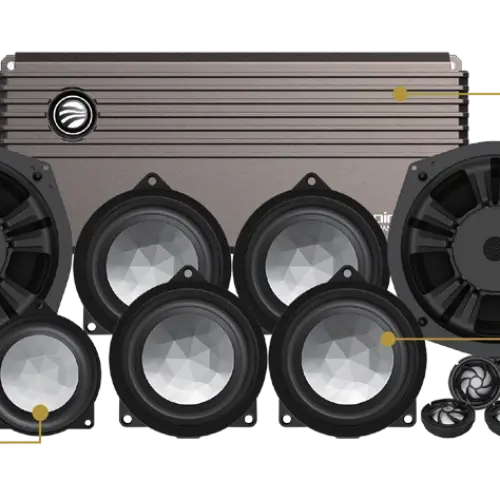 PACHET SISTEM AUDIO PLUG&PLAY RAINBOW BMW 3S 100FS, DEDICAT BMW SERIA 3