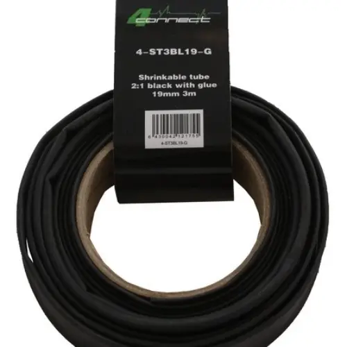 Tub termocontractabil negru Four Connect 4-ST3BL19-G, 19 MM, 3 Metri