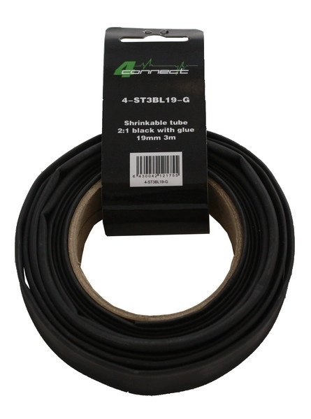 Tub termocontractabil negru Four Connect 4-ST3BL19-G
