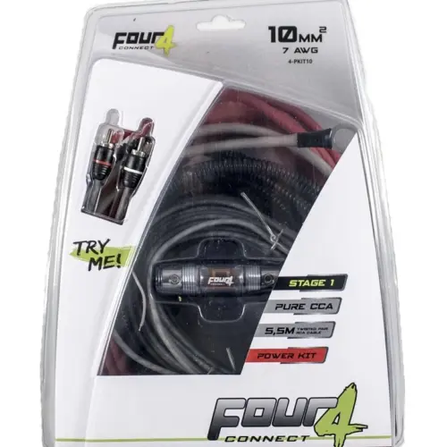 Kit cablu alimentare Four Connect,4-PKIT10, Stage1, 8 AWG (10 mm2)