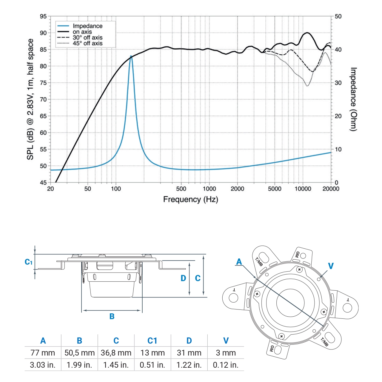 Difuzoare auto Audison Prima AP 2 MV set componente, 50mm, 25W RMS, 4Ω, set 2 difuzoare - imagine 6