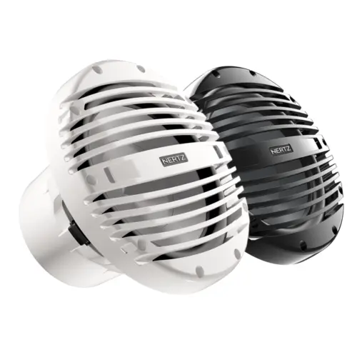 Subwoofer marine Hertz HMS 10 B4-LD-C/W, Negru, Alb, 250mm, 250W RMS, 4Ω – Negru