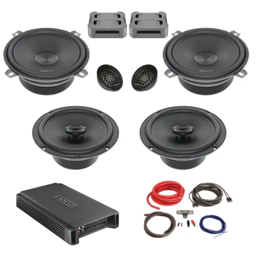 Pachet Difuzoare Auto cu amplificator Audi A4 B5 1995-2001 Hertz Cento 760 W