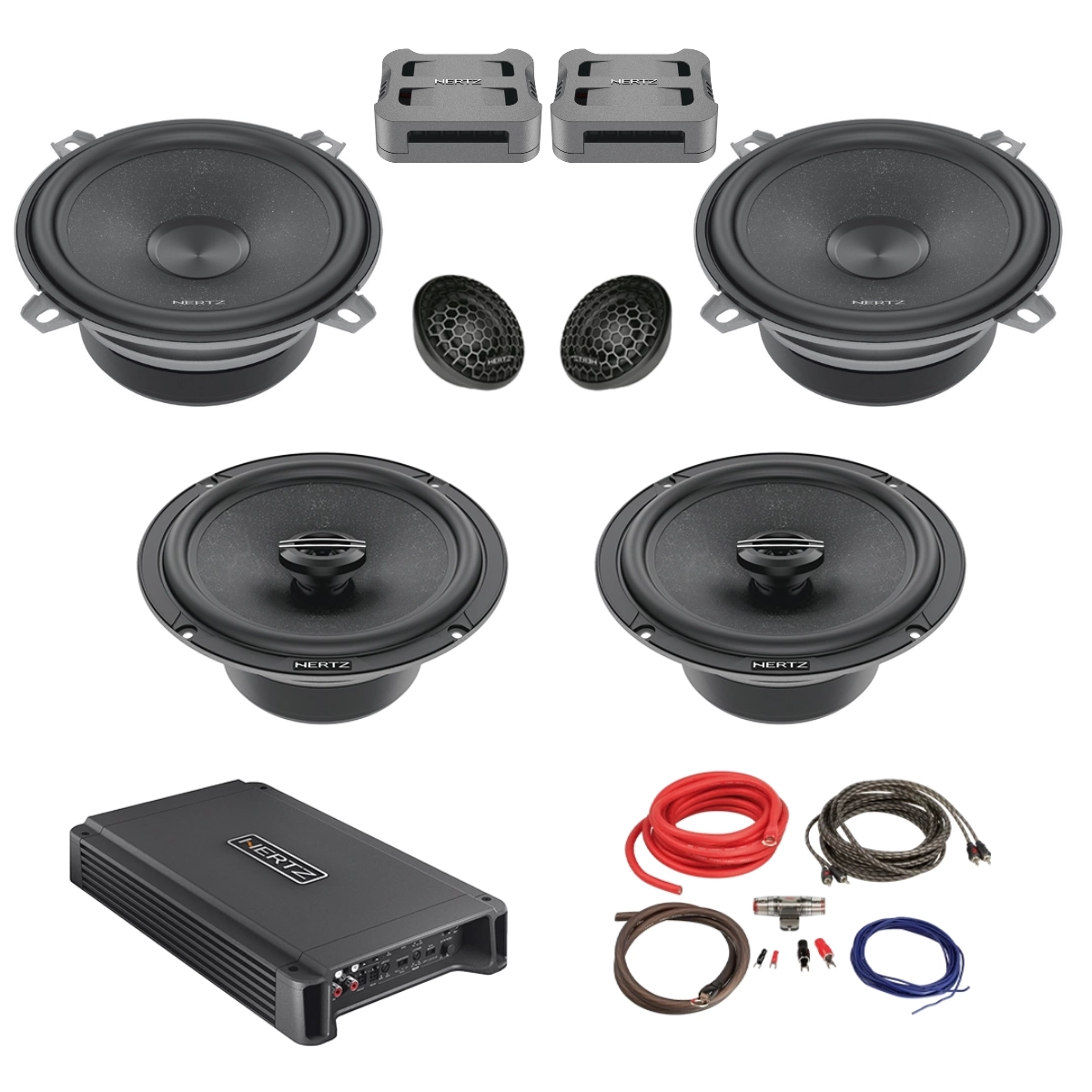 Pachet Difuzoare Auto cu amplificator Audi A4 B5 1995-2001 Hertz Cento 760 W