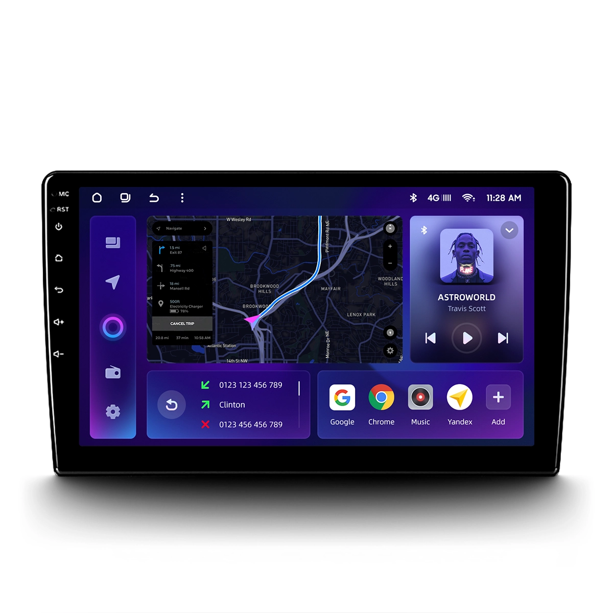 Navigatie Auto MOSS M2 4+64GB 10" IPS Octa-core 1.6Ghz