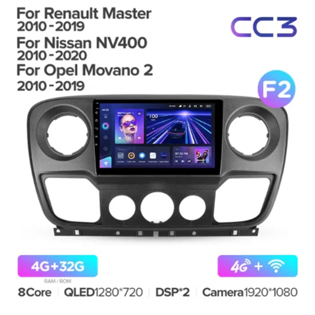 Navigatie Auto Teyes CC3 2K Nissan NV400 2010-2020 6+128GB 10.36" QLED Octa-core 2Ghz, Android 4G Bluetooth 5.1 DSP - Varianta B - imagine 9