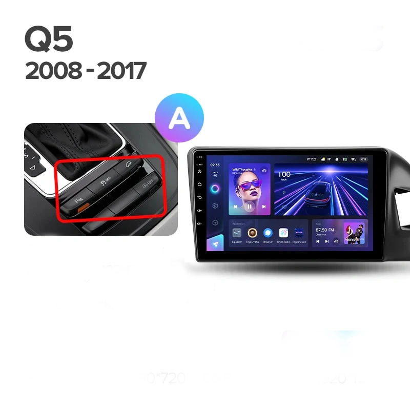 Navigatie Auto MOSS M2 Audi Q5 8R 2008-2017 4+32GB 9" IPS Octa-core 1.6Ghz, Android 4G Bluetooth 5.1 DSP - Varianta A - imagine 6