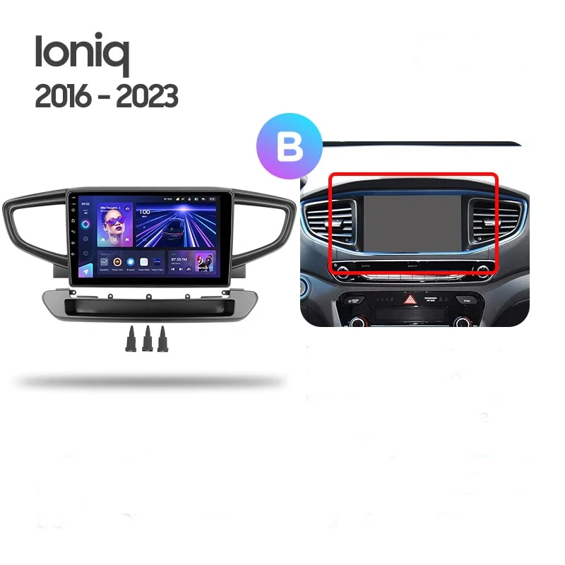 Navigatie Auto MOSS M2 Hyundai Ioniq 2016-2023 4+32GB 9" IPS Octa-core 1.6Ghz, Android 4G Bluetooth 5.1 DSP - Varianta A - imagine 6