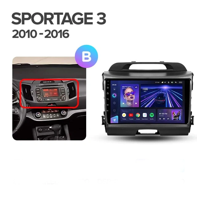 Navigatie Auto MOSS M2 Kia Sportage 3 2010-2016 4+64GB 9" IPS Octa-core 1.6Ghz, Android 4G Bluetooth 5.1 DSP - Varianta C - imagine 7