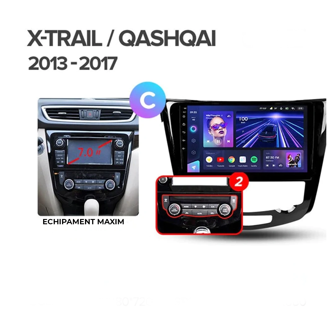 Navigatie Auto MOSS M2 Nissan Qashqai 2 J11 2013-2017 4+32GB 10" IPS Octa-core 1.6Ghz, Android 4G Bluetooth 5.1 DSP - Varianta B - imagine 7