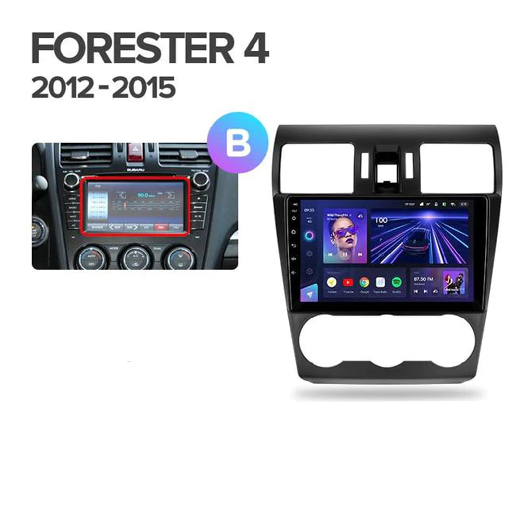 Navigatie Auto MOSS M2 Subaru Forester 4 2012-2018 4+64GB 9" IPS Octa-core 1.6Ghz, Android 4G Bluetooth 5.1 DSP - Varianta B - imagine 7