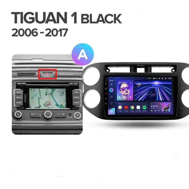 Navigatie Auto MOSS M2 Volkswagen Tiguan 1 2006-2016 4+32GB 9" IPS Octa-core 1.6Ghz, Android 4G Bluetooth 5.1 DSP - Varianta A - imagine 5