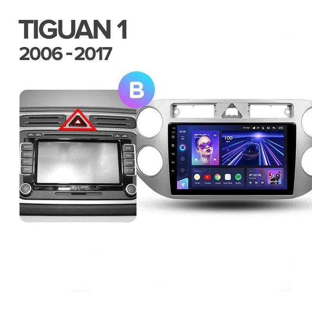 Navigatie Auto MOSS M2 Volkswagen Tiguan 1 2006-2016 4+64GB 9" IPS Octa-core 1.6Ghz, Android 4G Bluetooth 5.1 DSP - Varianta A - imagine 6