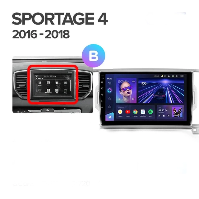 Navigatie Auto cu Asistenta AI Teyes CC4 PRO Kia Sportage 4 2016-2018 8+128GB 9.5" QLED, Android 13, 5G, 7.1 DSP, CarPlay - Varianta A - imagine 7