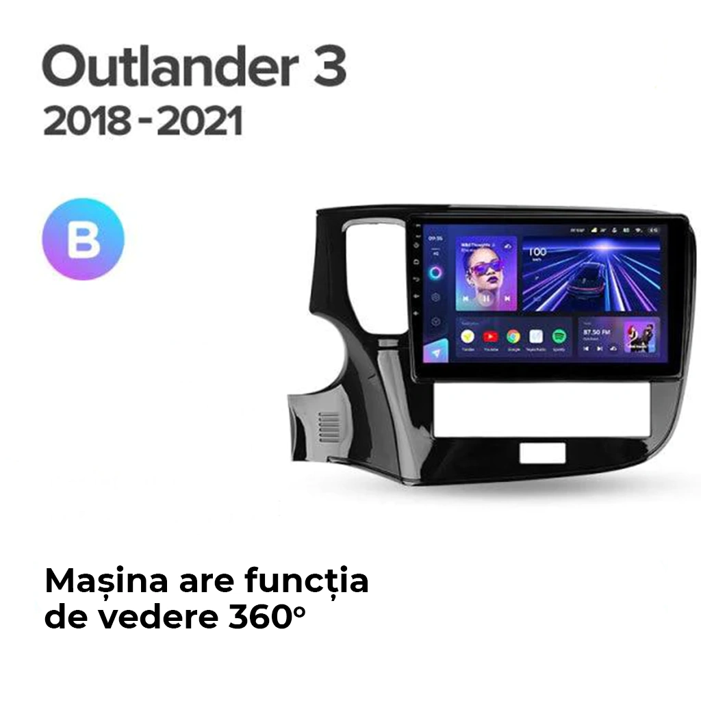 Navigatie Auto MOSS M3 Mitsubishi Outlander 3 2018-2021 4+32GB 10" QLED Octa-core 2Ghz, Android 4G Bluetooth 5.1 DSP - Varianta A - imagine 6