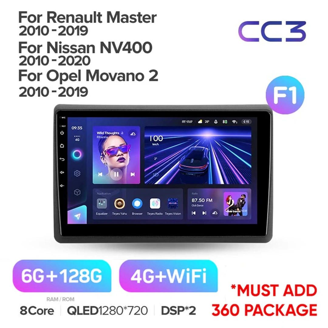 Navigatie Auto MOSS M3 Nissan NV400 2010-2020 4+32GB 10" QLED Octa-core 2Ghz, Android 4G Bluetooth 5.1 DSP - Varianta B - imagine 6