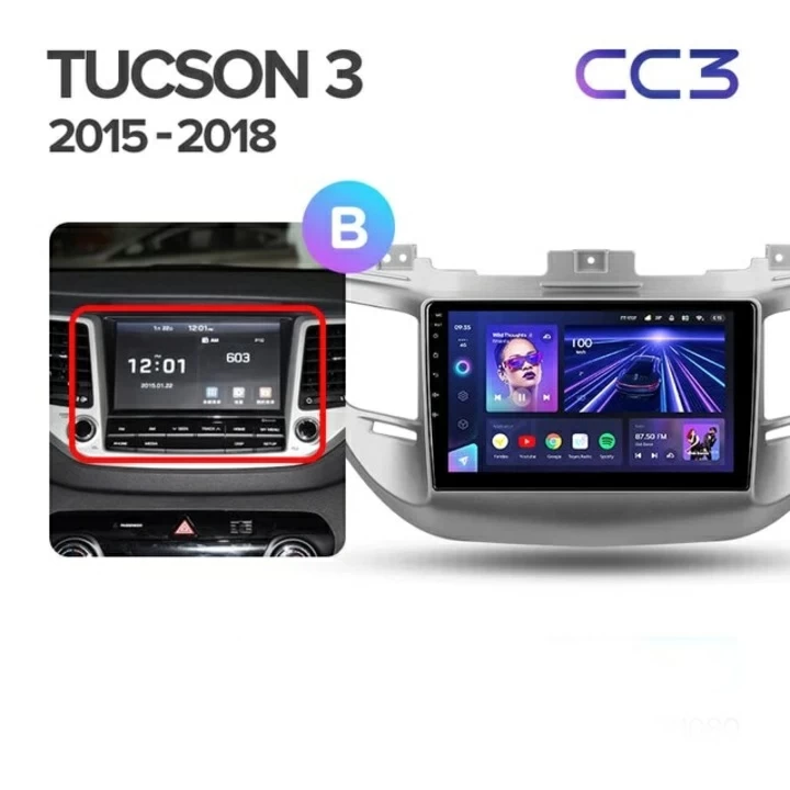 Navigatie Auto Teyes CC3 2K Hyundai Tucson 3 2015-2018 4+32GB 9.5" QLED Octa-core 2Ghz Android 4G Bluetooth 5.1 DSP - Varianta B - imagine 8