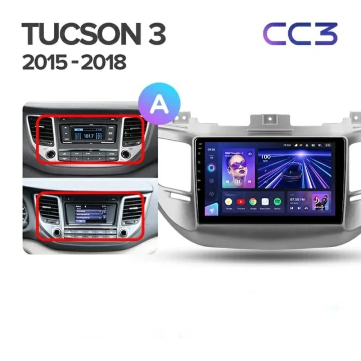 Navigatie Auto Teyes CC3 2K Hyundai Tucson 3 2015-2018 4+64GB 9.5" QLED Octa-core 2Ghz, Android 4G Bluetooth 5.1 DSP - Varianta B - imagine 7