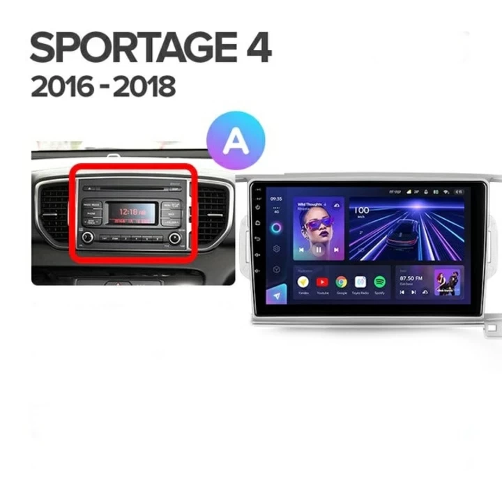 Navigatie Auto Teyes CC3 2K Kia Sportage 4 2016-2018 4+32GB 9.5" QLED Octa-core 2Ghz Android 4G Bluetooth 5.1 DSP - Varianta A - imagine 6