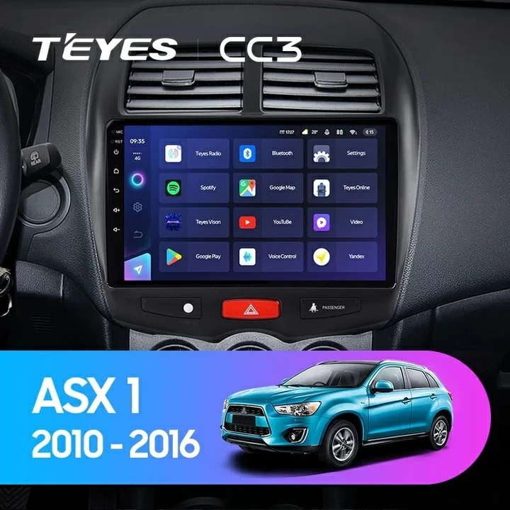 Navigatie Auto Teyes CC3 2K Mitsubishi ASX 1 2010-2016 4+32GB 10.36" QLED Octa-core 2Ghz Android 4G Bluetooth 5.1 DSP - Varianta B - imagine 2