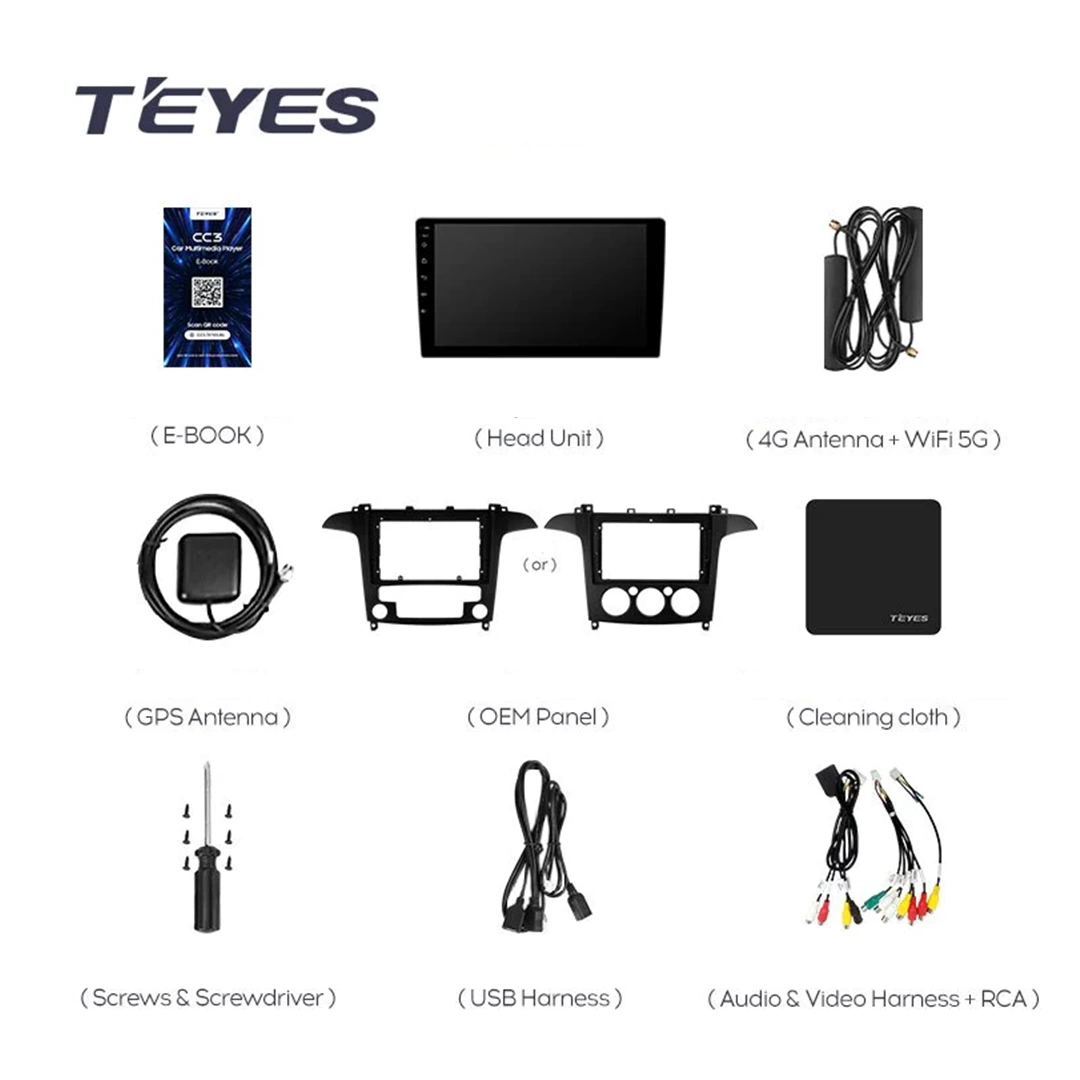Navigatie Auto Teyes CC3L Ford S-MAX 2006-2015 4+64GB 9" IPS Octa-core 1.6Ghz, Android 4G Bluetooth 5.1 DSP - Varianta B - imagine 8