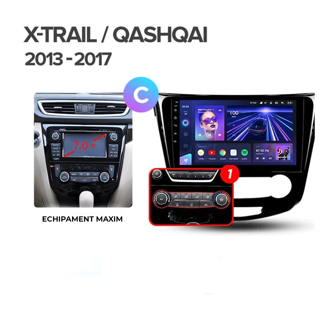 Navigatie Auto Teyes CC3L Nissan Qashqai 2 J11 2013-2017 4+32GB 10.2" IPS Octa-core 1.6Ghz, Android 4G Bluetooth 5.1 DSP - Varianta B - imagine 5