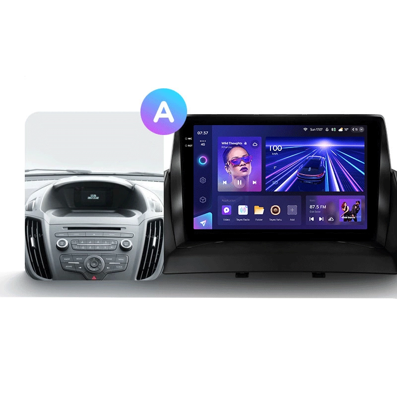 Navigatie Auto Teyes CC3L Ford Kuga 2013-2019 4+32GB 9" IPS Octa-core 1.6Ghz Android 4G Bluetooth 5.1 DSP - Varianta B - imagine 7